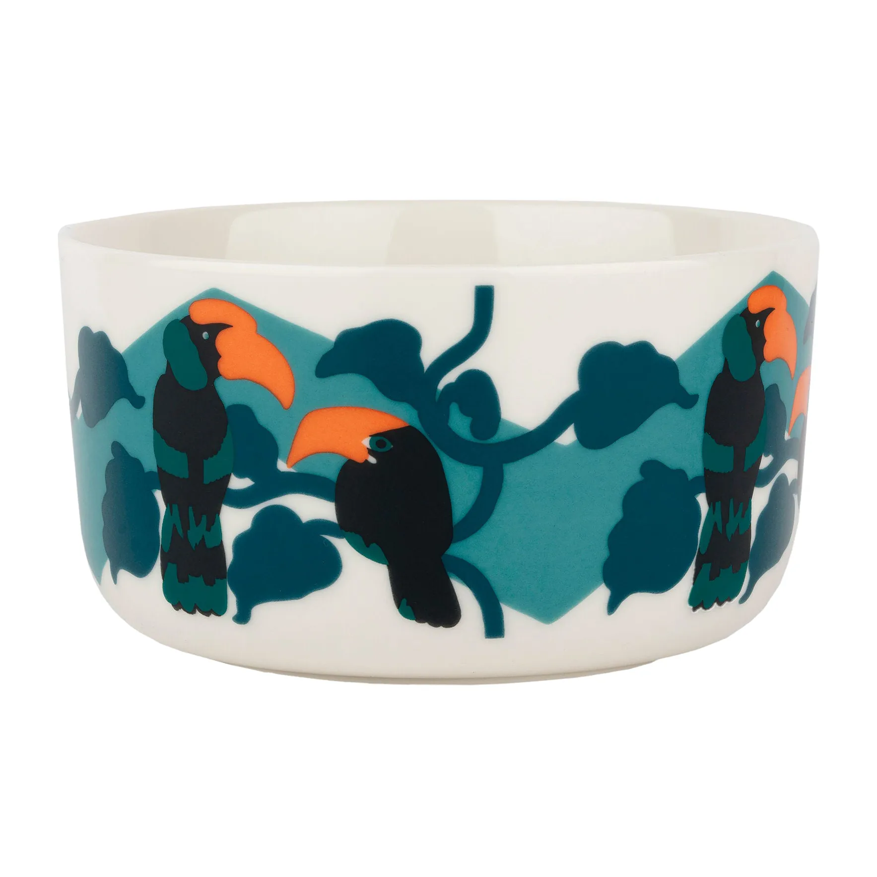 Pepe Schale 5dl, Weiß-türkis-orange Marimekko