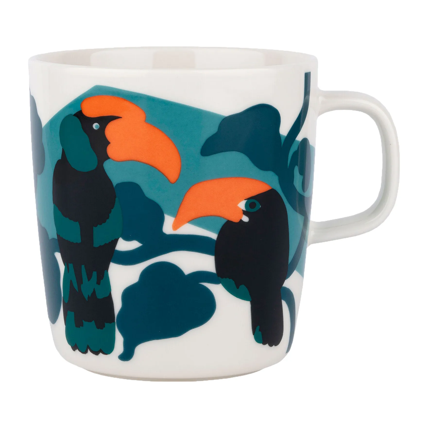 Pepe Teetasse 4dl, Weiß-türkis-orange Marimekko