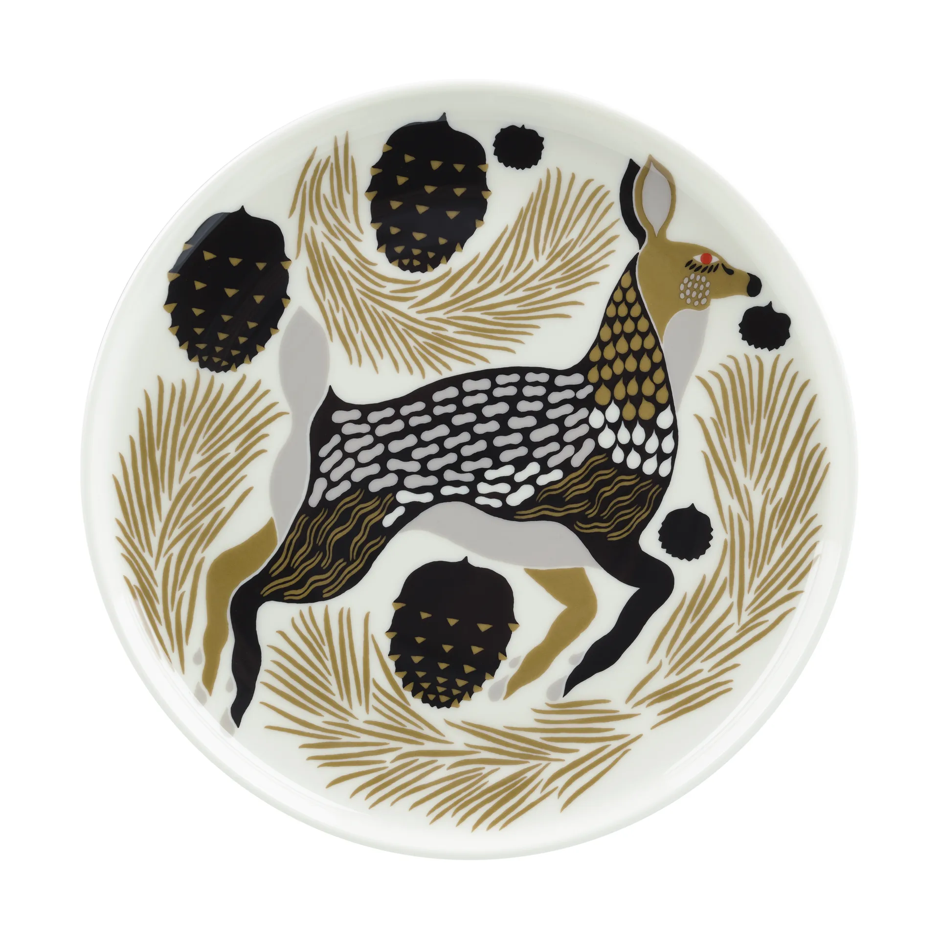 Peura Teller Ø20cm, White-coal-mud-light grey Marimekko