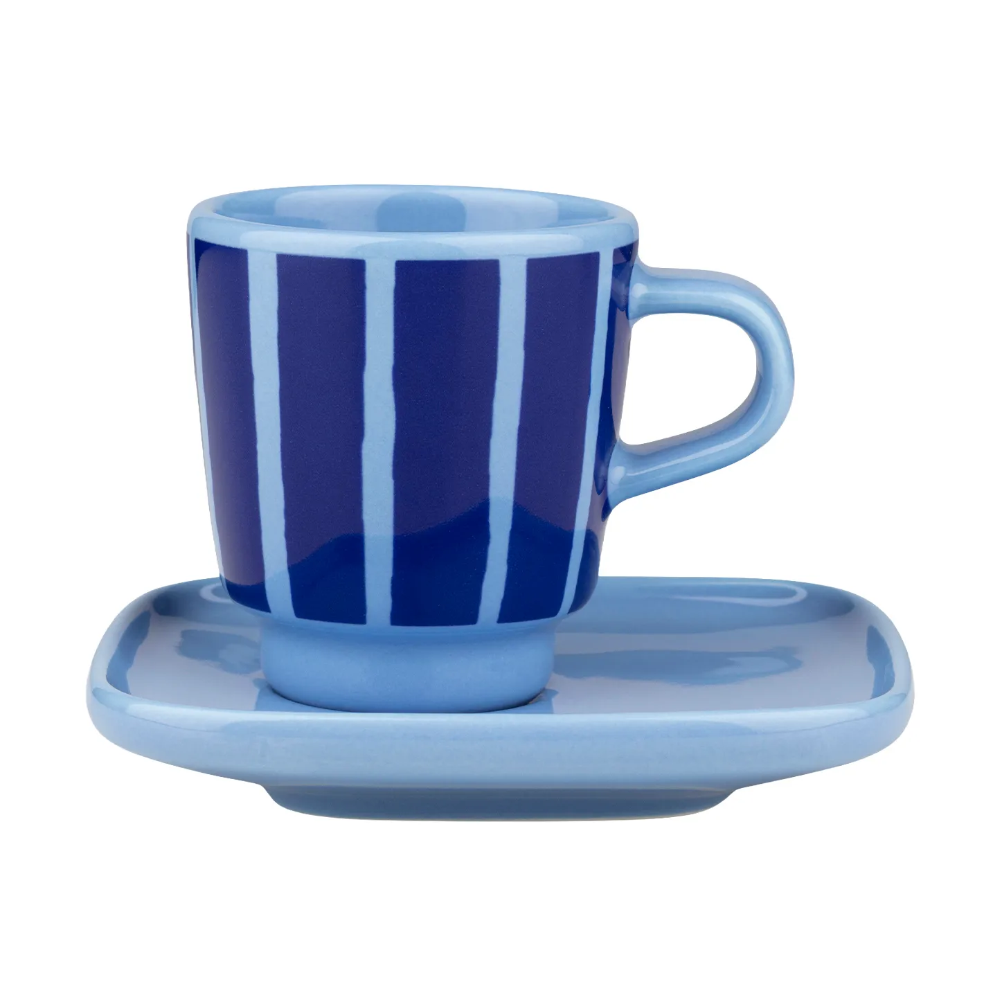 Piccolo Espresso-Tasse mit Untertasse, Light blue-blue, 5 cl Marimekko