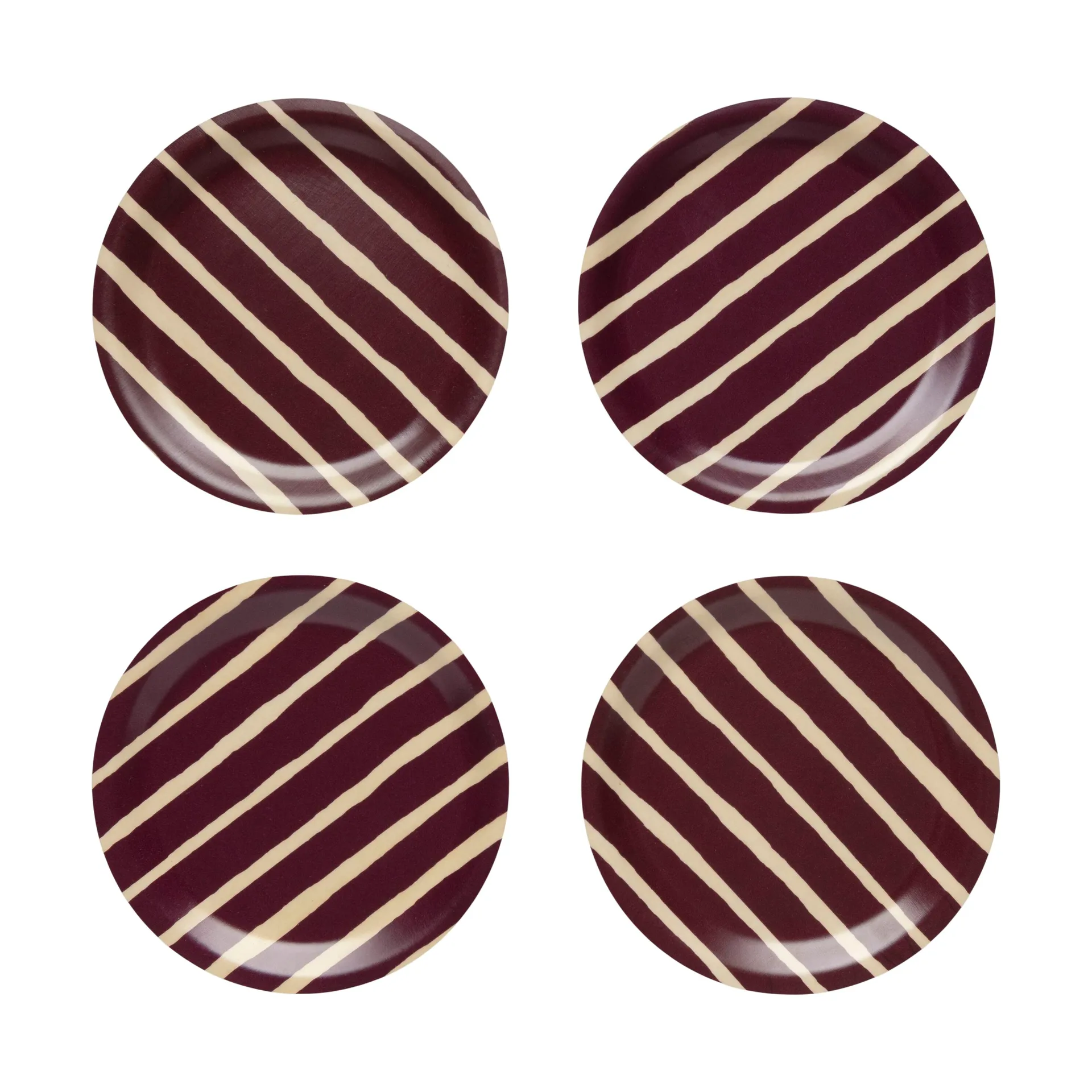 Piccolo Glasuntersetzer im 4-pack Ø9 cm, Burgundy Marimekko