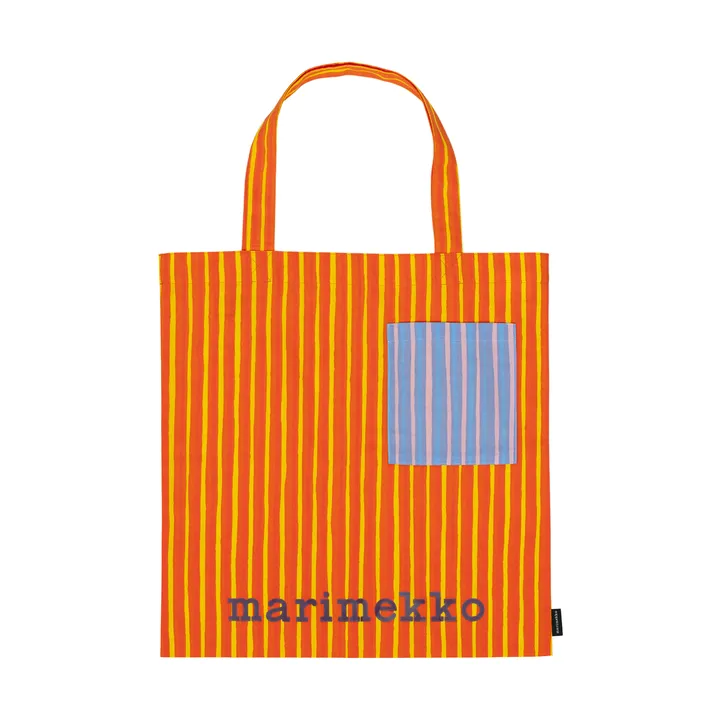 Piccolo Stoffbeutel - Orange, mit Tasche, 43x44 - Marimekko