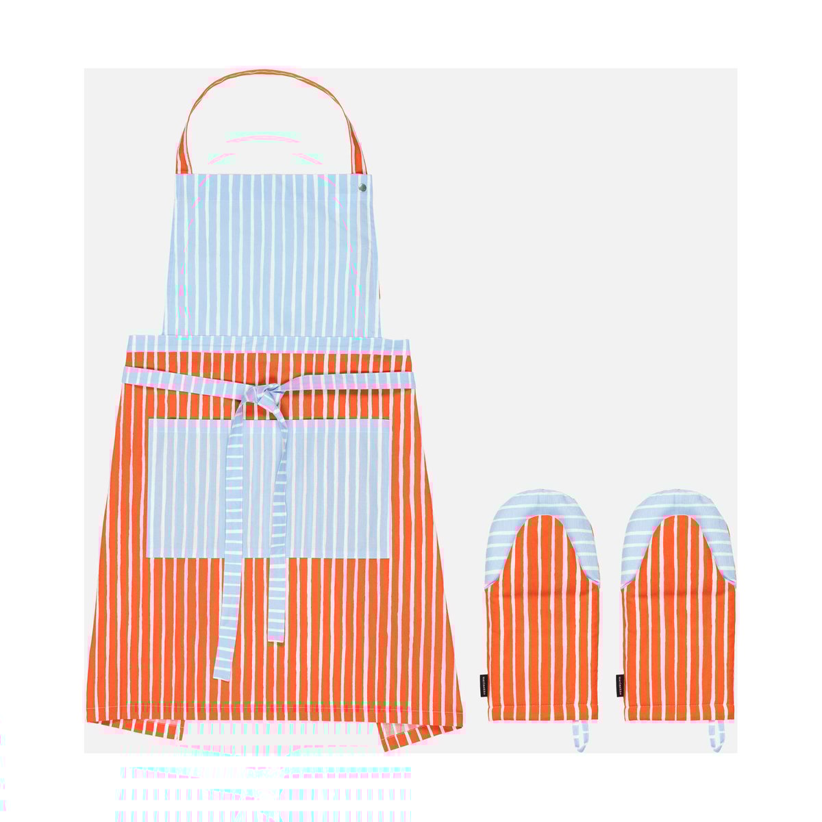 Marimekko Piccolo Textilset 3-teilig White-tomato red-light blue