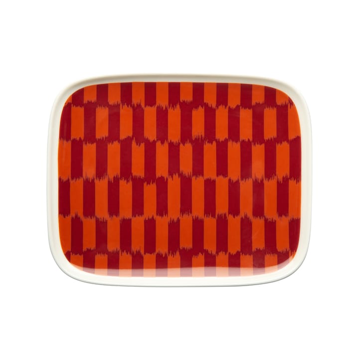 Piekanna kleiner Teller 12 x 15cm - Dunkelrot-orange - Marimekko