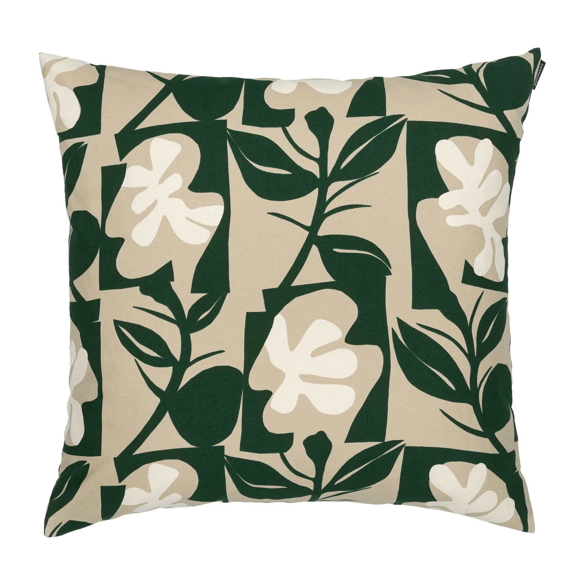 Pienet Naatit Kissenbezug 50 x 50cm, Beige-cotton-dark green Marimekko