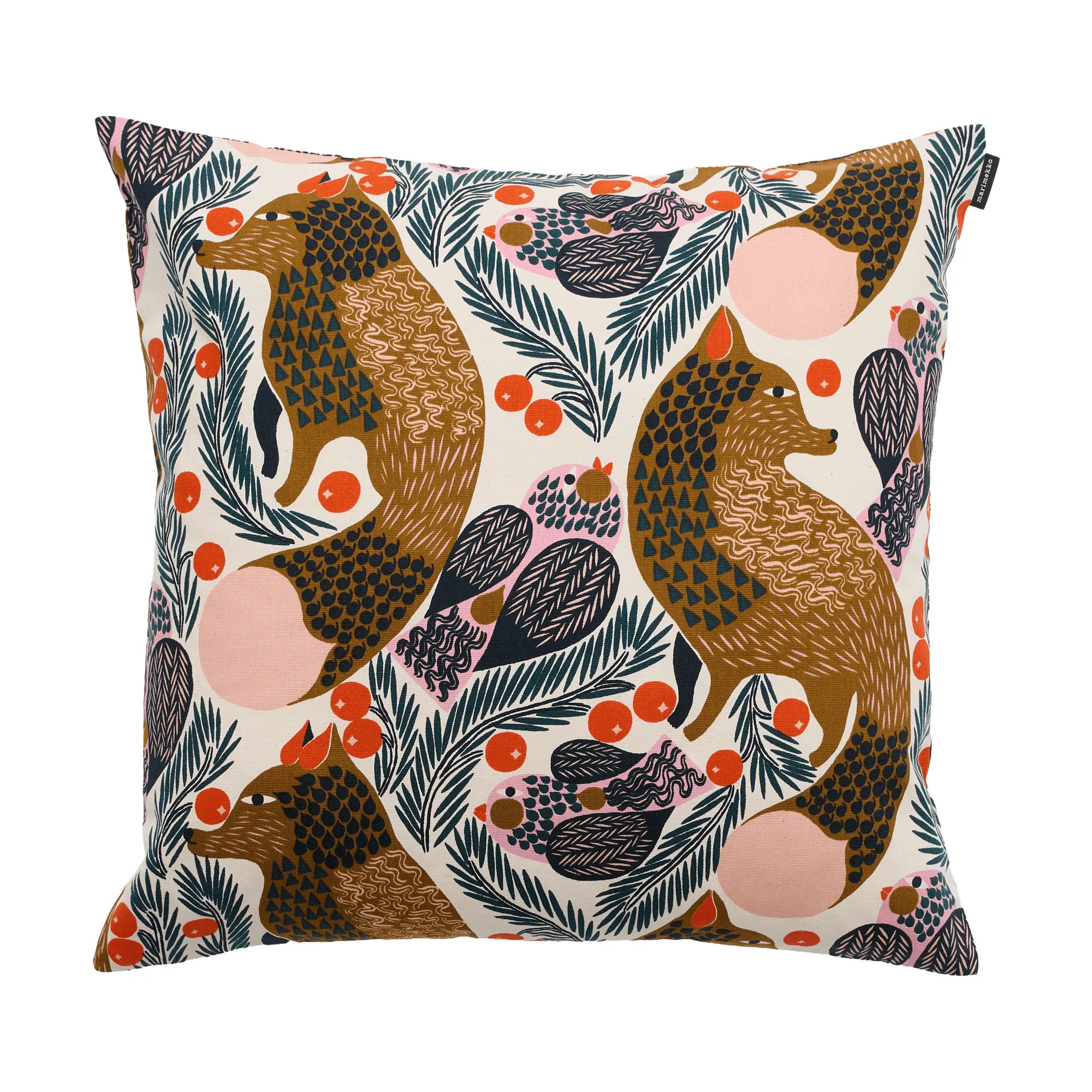 Pieni Ketunmarja Kissenbezug 50 x 50cm, Weiß-Multicolor Marimekko