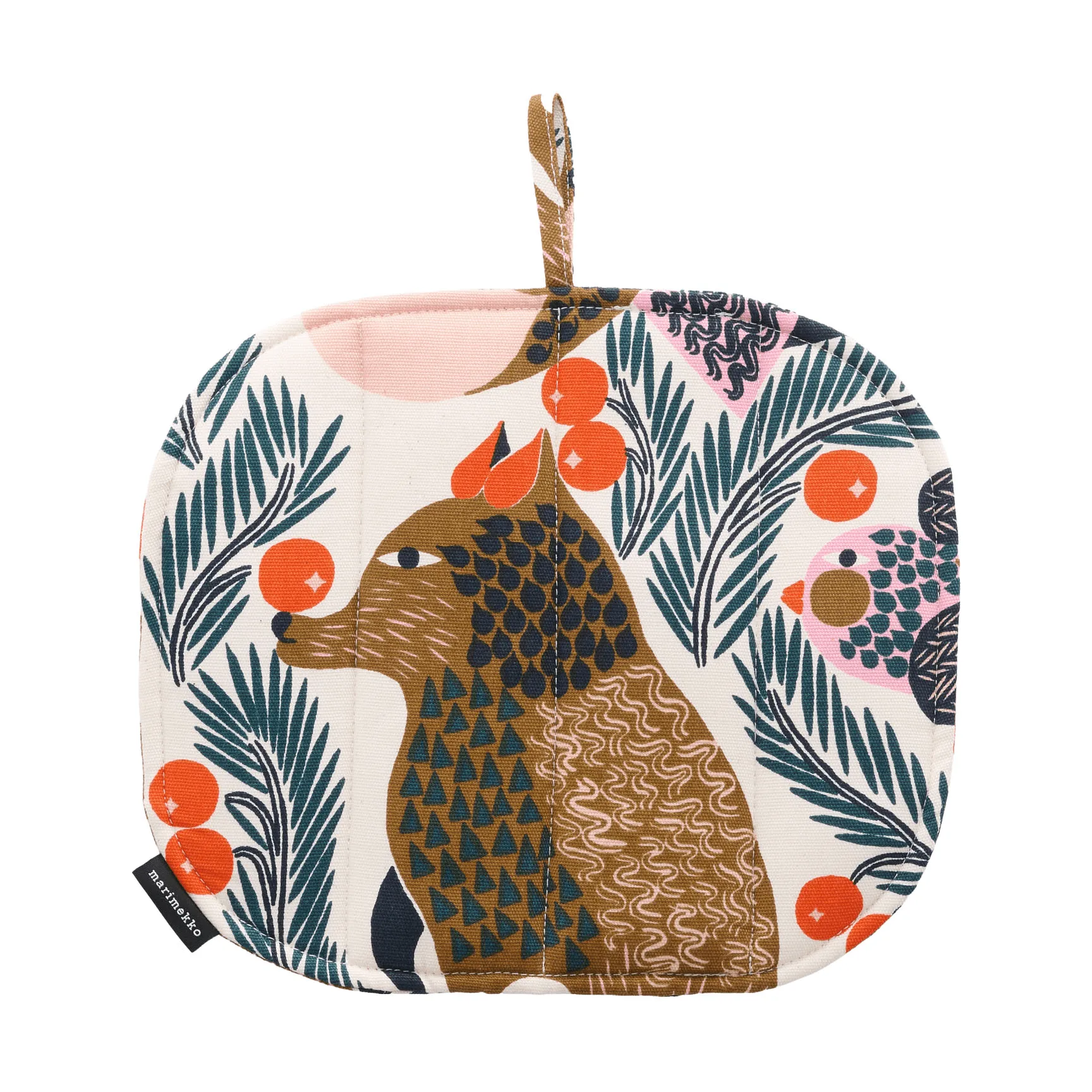 Pieni Ketunmarja Topflappen, Weiß-Multicolor Marimekko