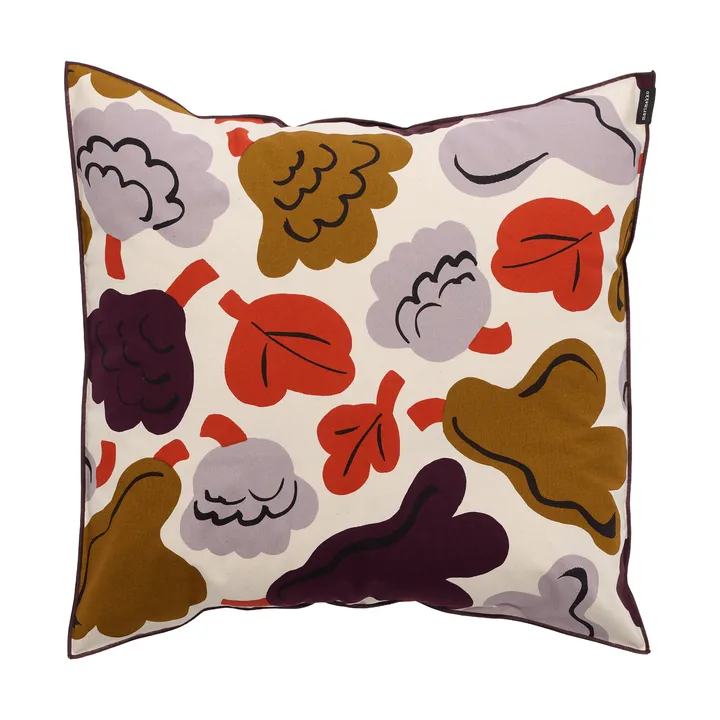 Pieni Kukasta Kukkaan Kissenbezug - Hay-plum-bronze-terracotta, 50x50 cm - Marimekko