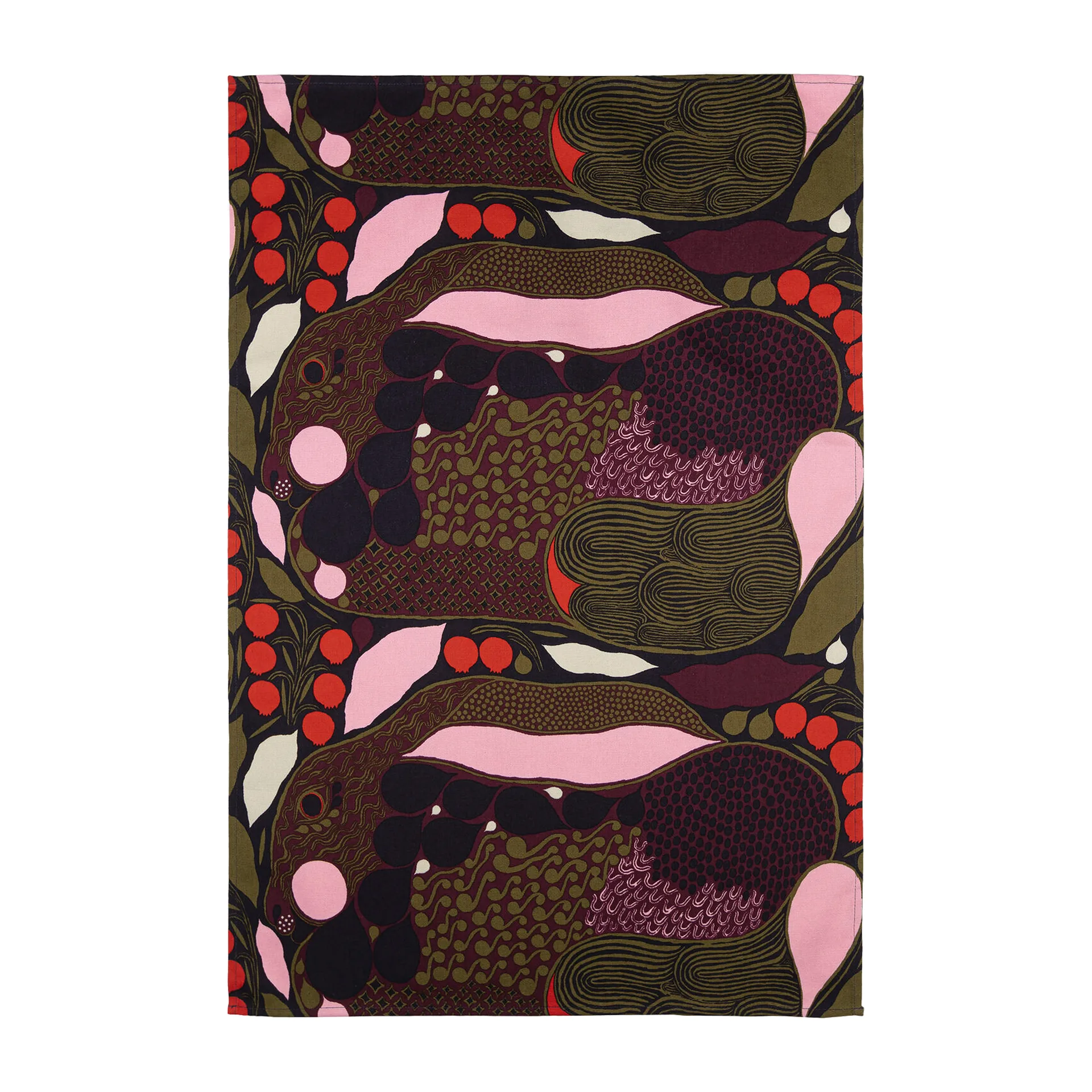 Pieni Rusakko Geschirrtuch 43 x 70 cm, Rosa-Braun Marimekko