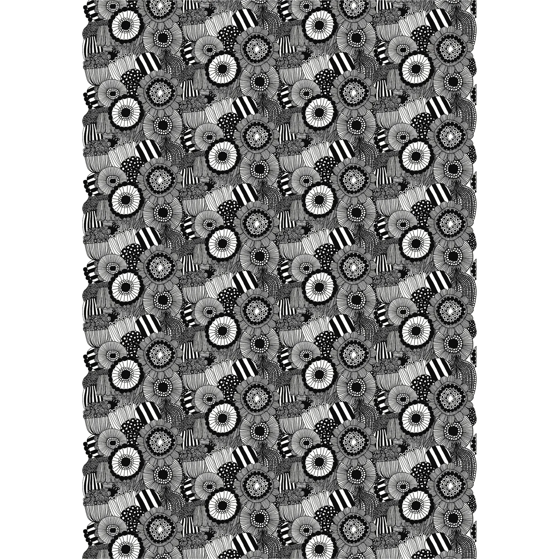 Pieni Siirtolapuutarha Stoff, Weiß-schwarz Marimekko