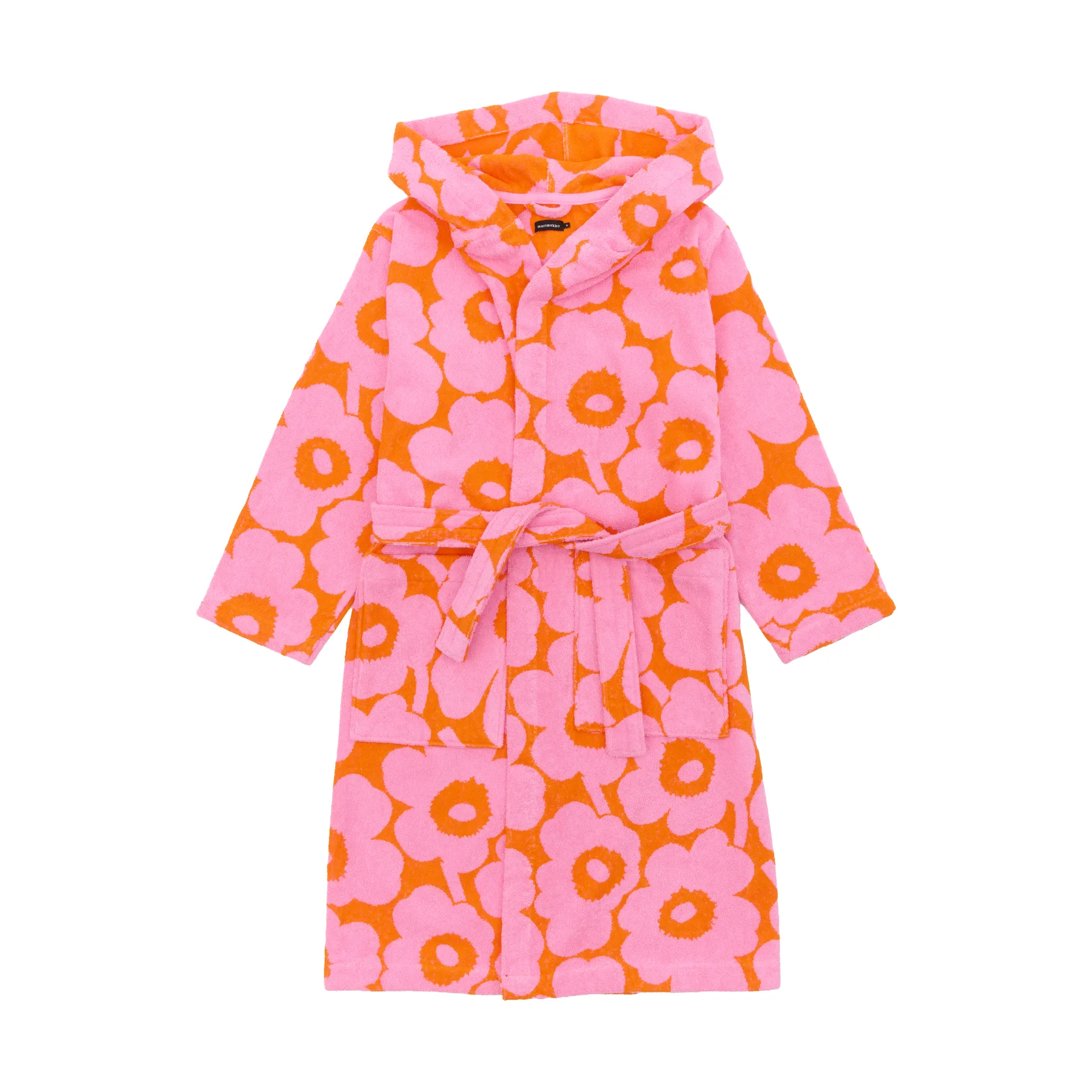 Pieni Unikko Bademantel S, Orange-pink Marimekko