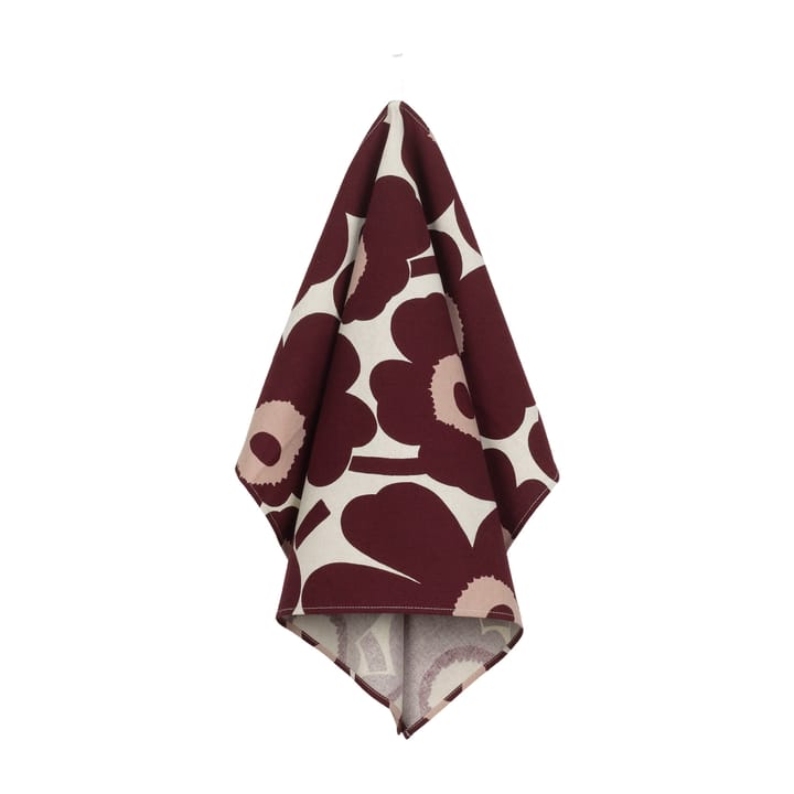 Pieni Unikko Geschirrtuch 43 x 70cm - Cotton-burgundy-pink - Marimekko