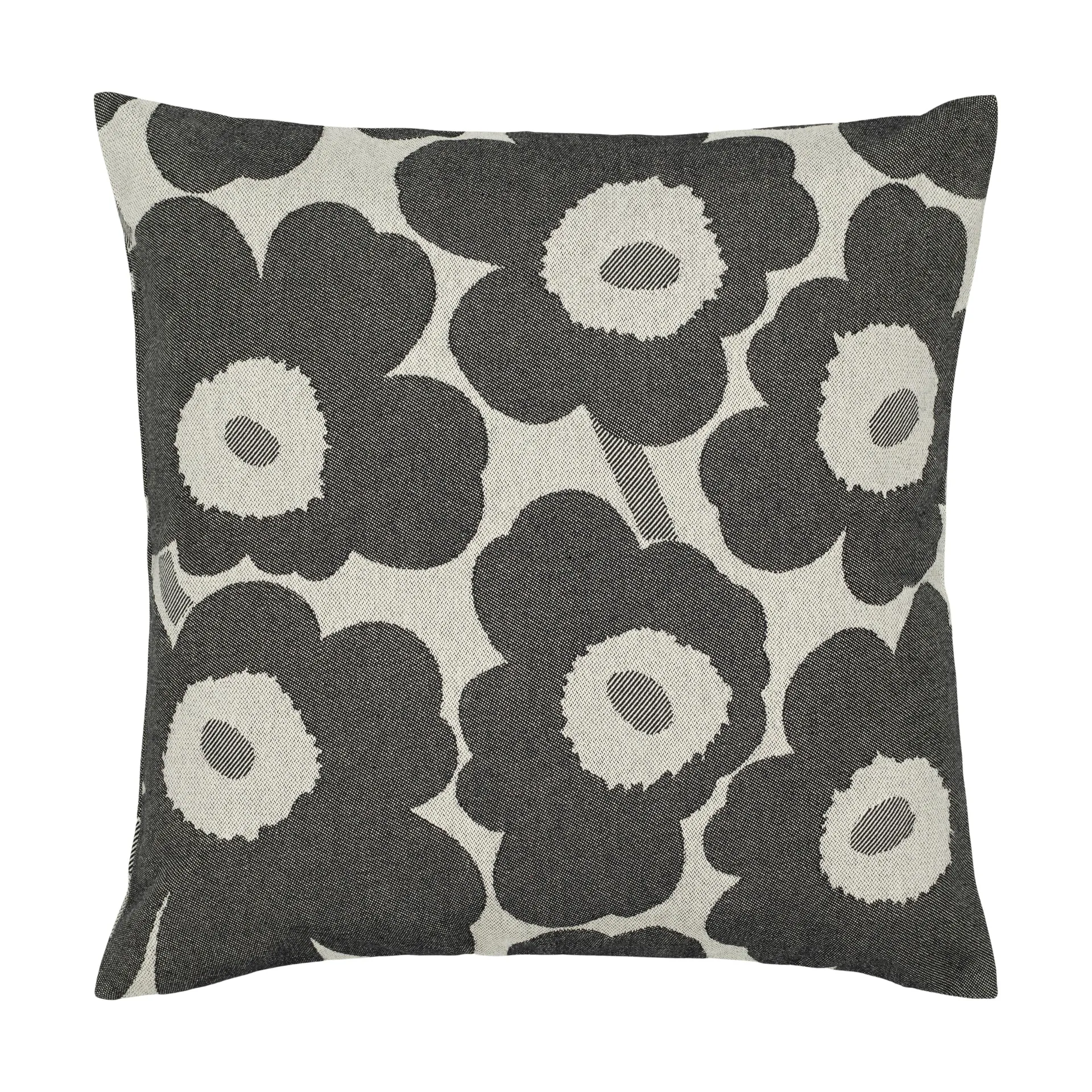 Pieni Unikko Kissenbezug 47x47 cm, Off white-charcoal-sand Marimekko