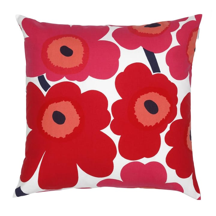 Pieni Unikko Kissenbezug 50 x 50 cm - Rot-marinblau - Marimekko