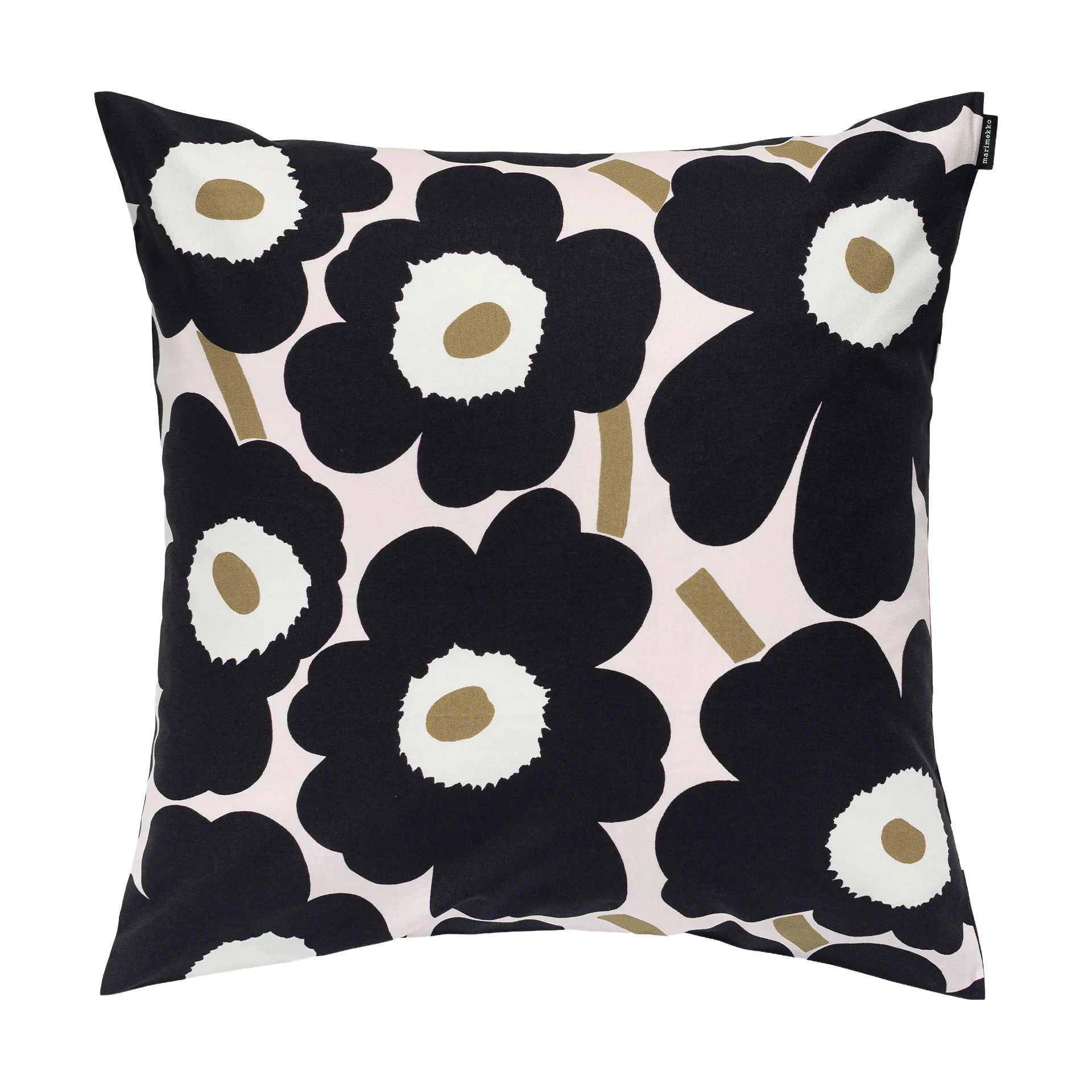 Pieni unikko Kissenbezug 50x50 cm, Pink-charcoal-light brown Marimekko