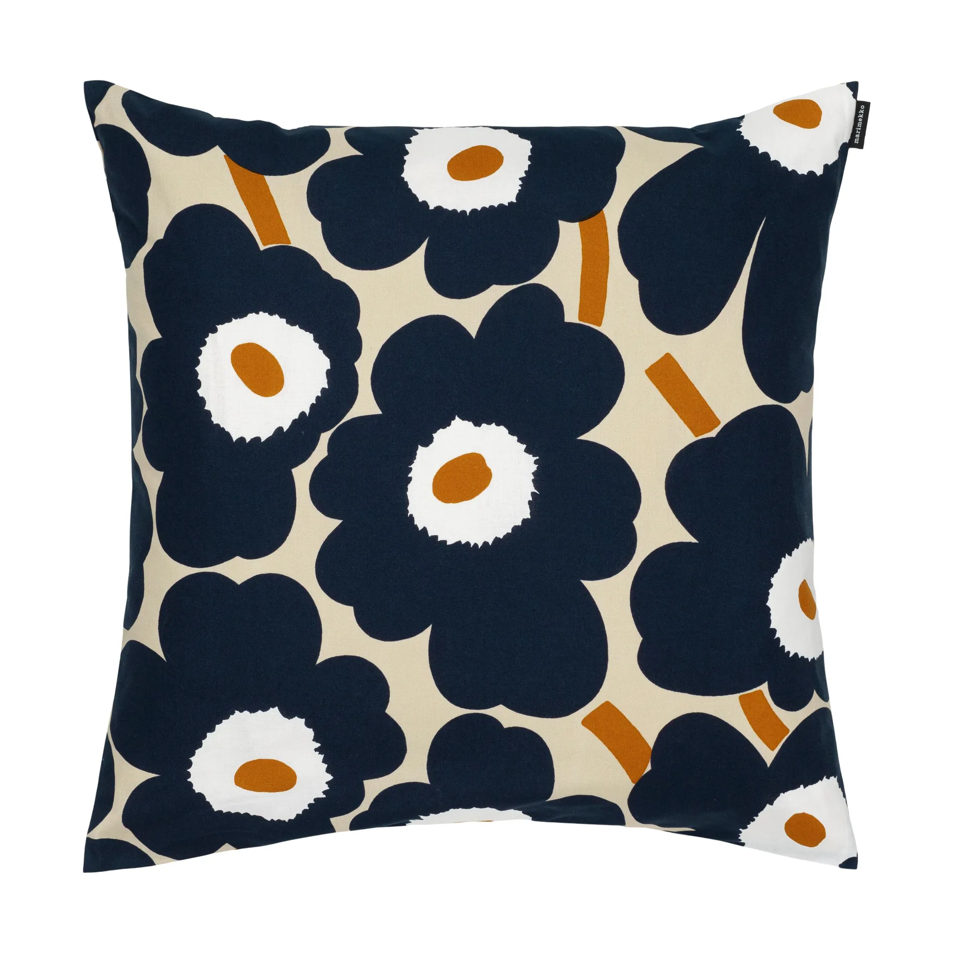 Pieni Unikko Kissenbezug 50x50cm, Brown-charcoal-brick-white Marimekko