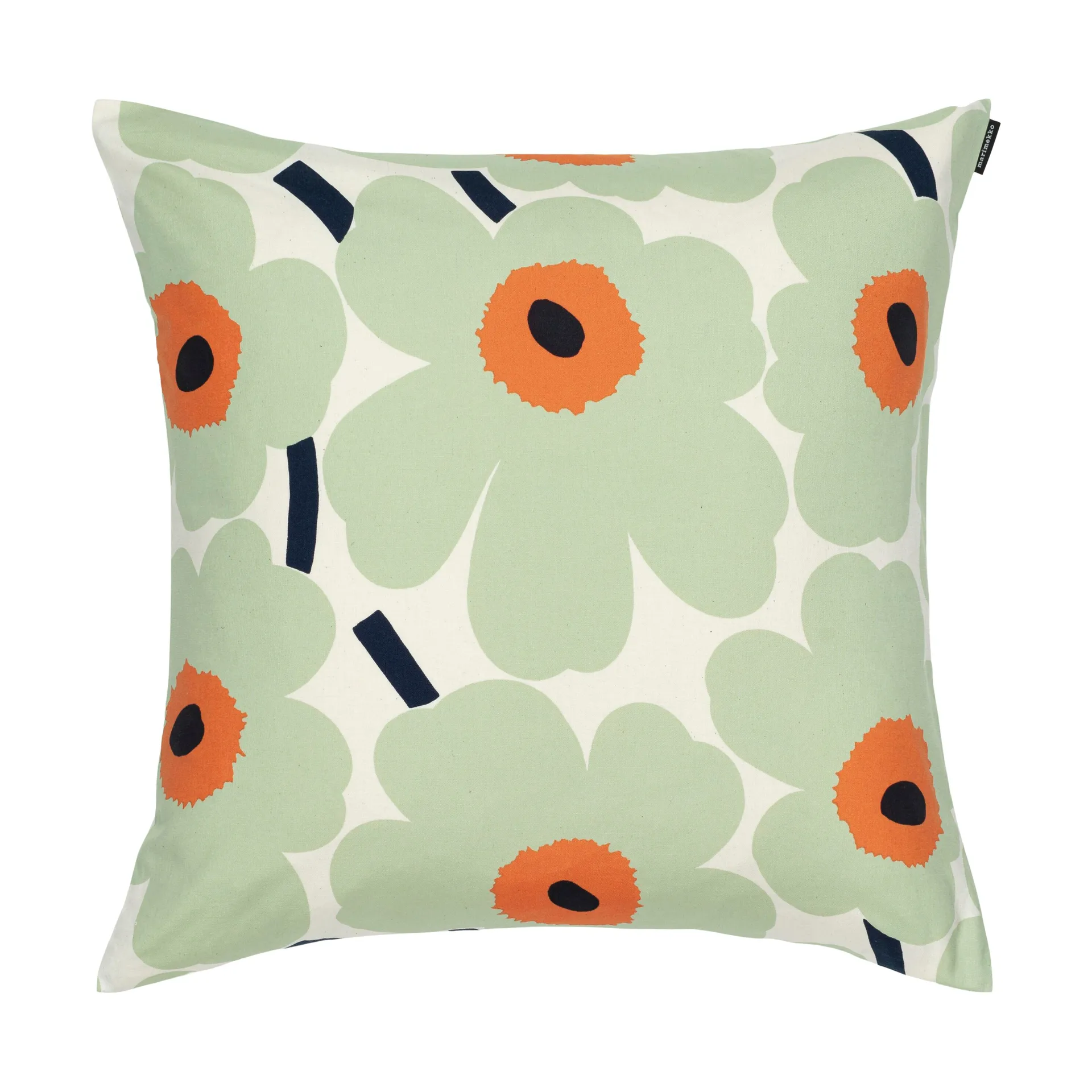 Pieni Unikko Kissenbezug 50x50cm, Cotton-sage-warm orange Marimekko