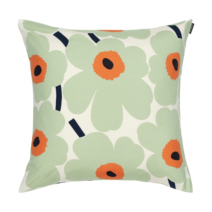 Pieni Unikko Kissenbezug 50x50cm - Cotton-sage-warm orange - Marimekko