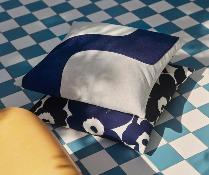 Pieni Unikko Kissenbezug 50x50cm, Dunkelblau-Cotton Marimekko