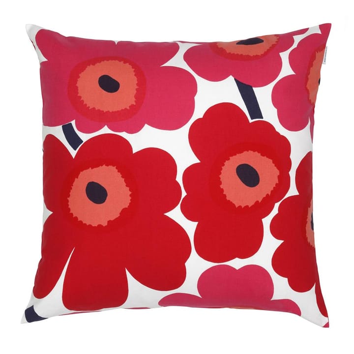 Pieni Unikko Kissenbezug 50x50cm - Rot-marinblau - Marimekko