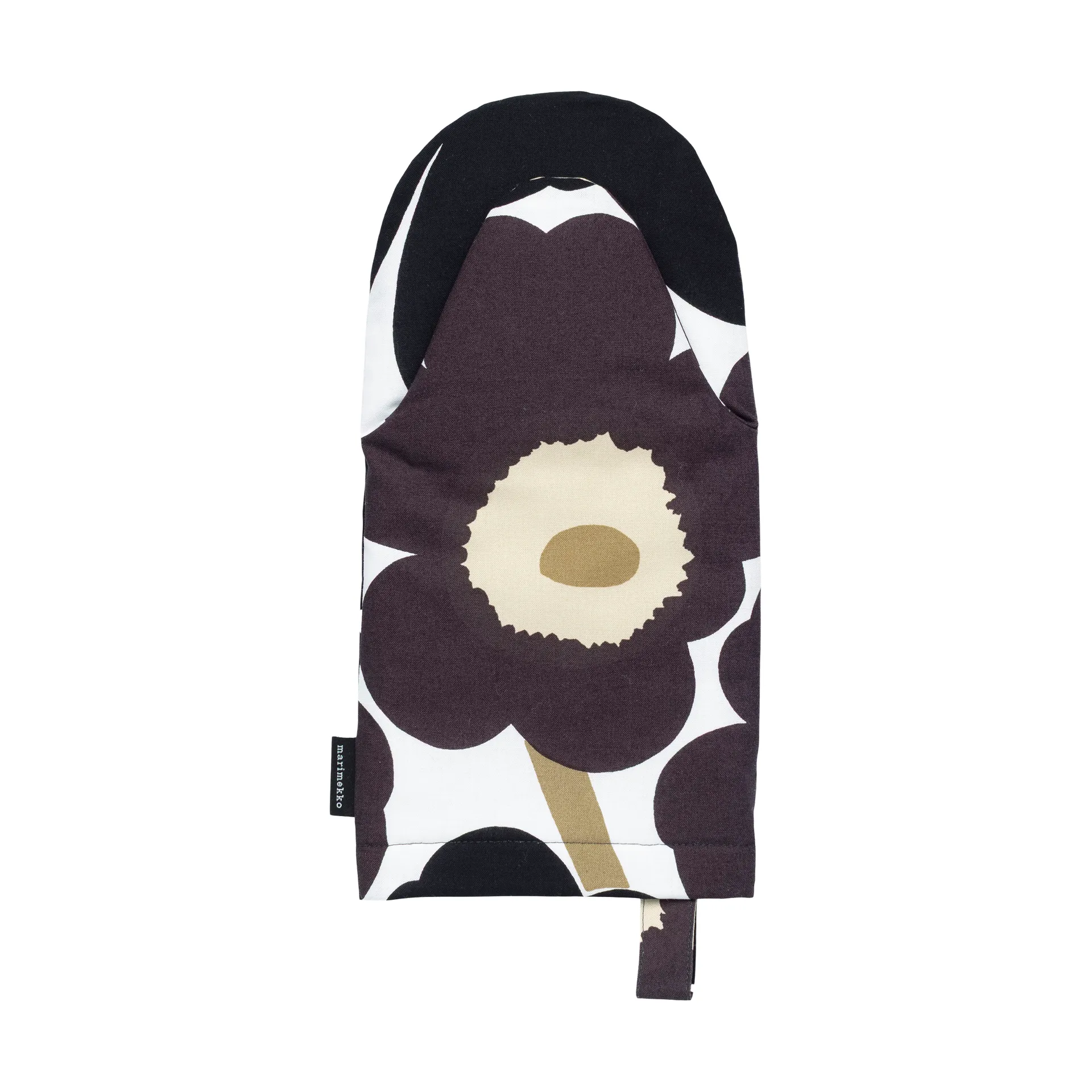 Pieni Unikko Ofenhandschuh, White-dark grey-beige Marimekko
