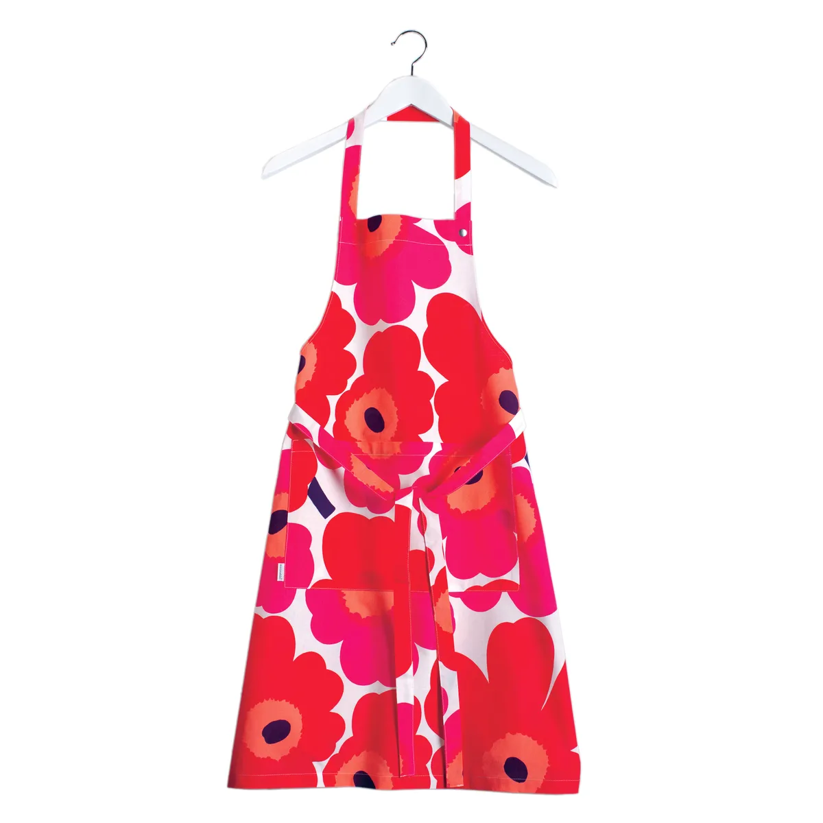 Marimekko Pieni Unikko Schürze Rot-weiß