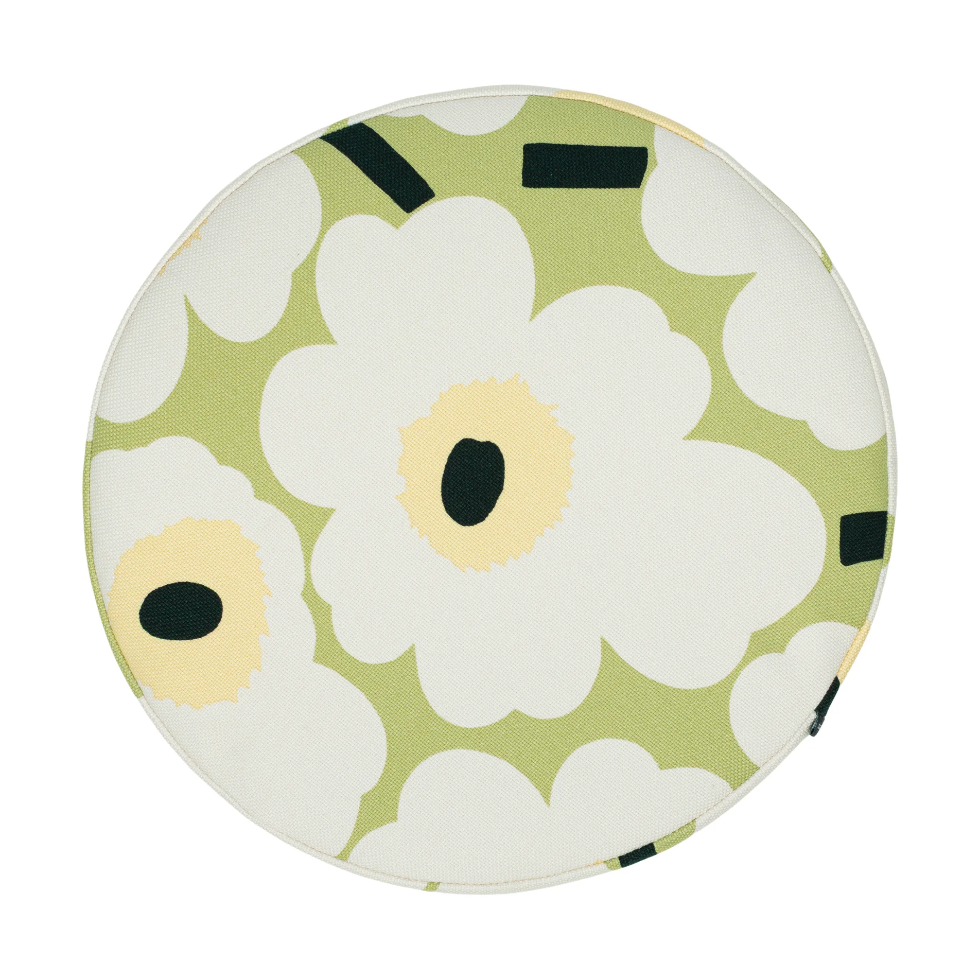 Pieni Unikko Sitzkissen, Pear, off white, melon, Ø35 cm Marimekko