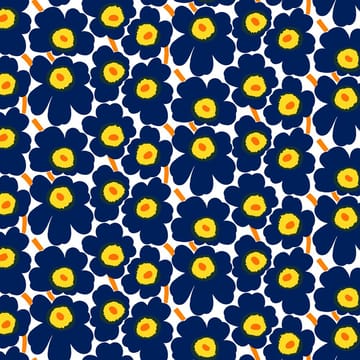 Pieni Unikko Stoff Baumwolle - Blau-gelb - Marimekko