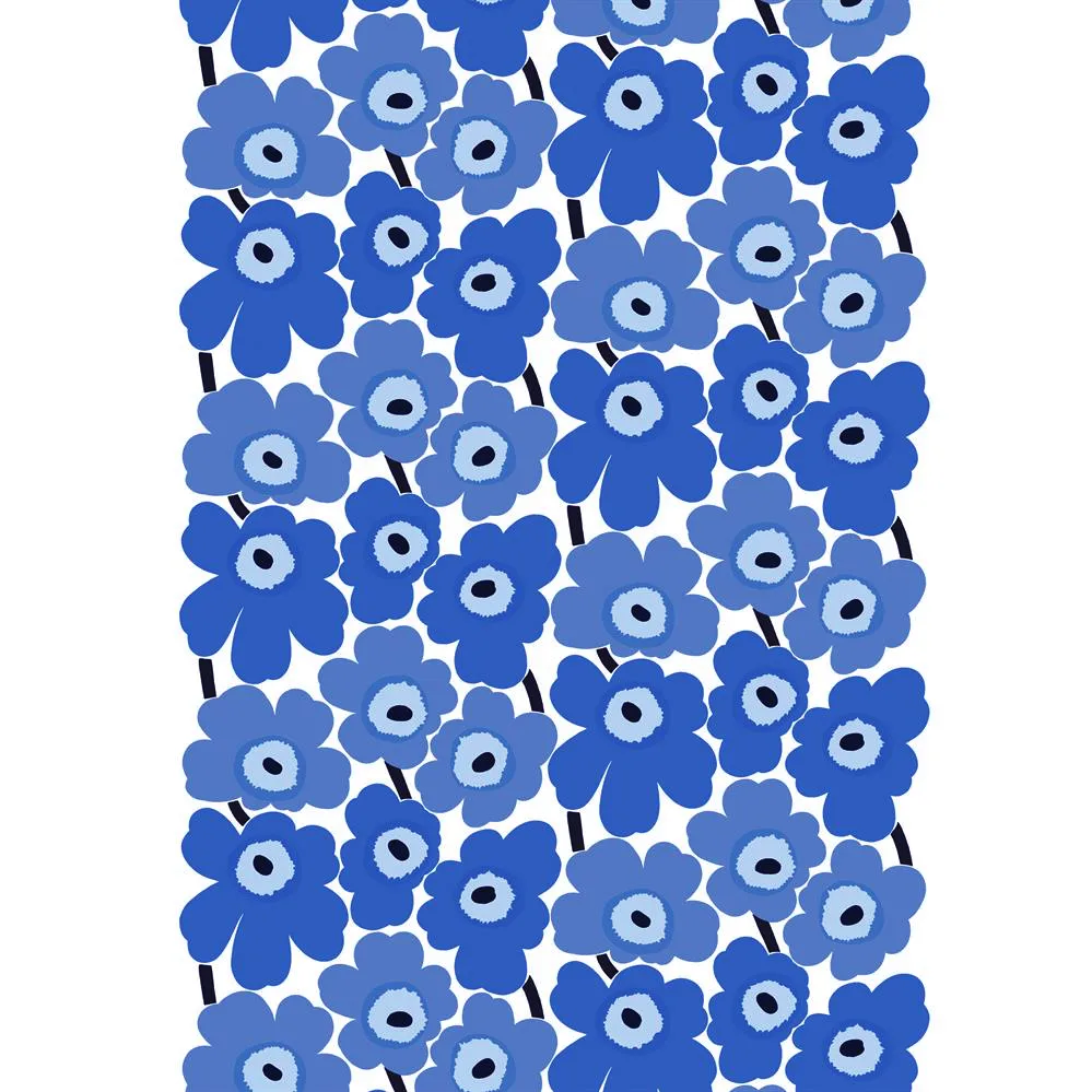 Pieni Unikko Stoff Baumwolle, Blau Marimekko