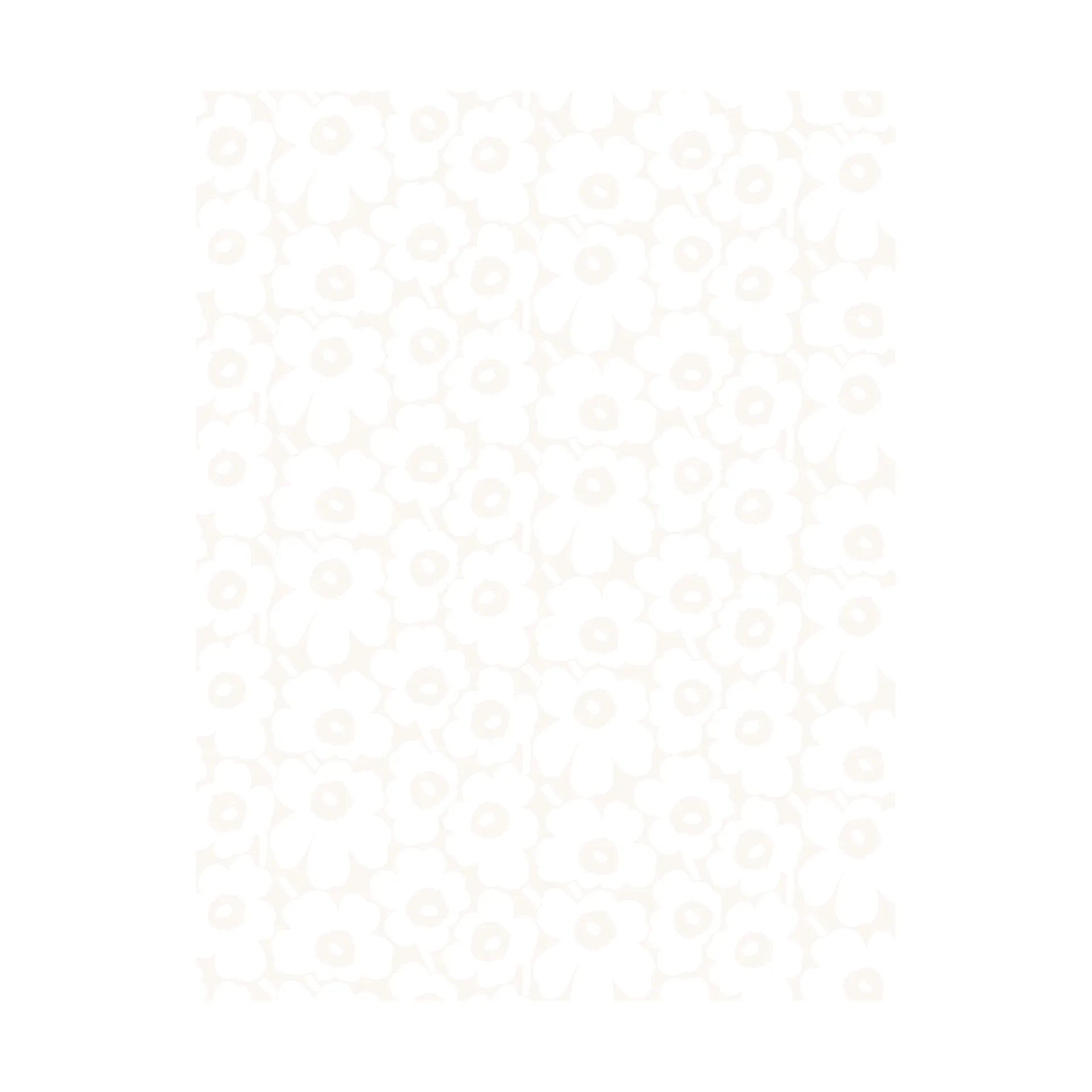 Pieni Unikko Stoff Baumwolle, White Marimekko