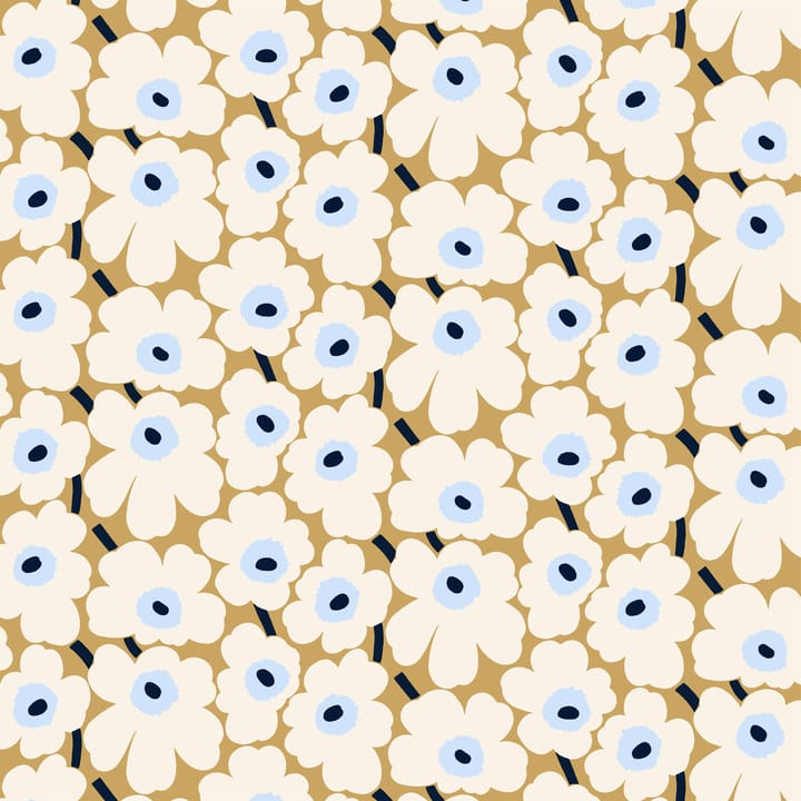 Pieni Unikko Stoff - beige-offwhite-blau - Marimekko