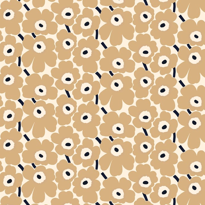Pieni Unikko Stoff - Naturweiß-beige-dunkelblau - Marimekko