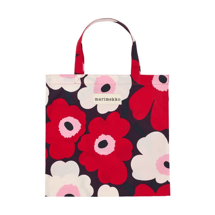 Pieni Unikko Tasche 44x43 cm - Plum-Cranberry-Off white-Rose - Marimekko