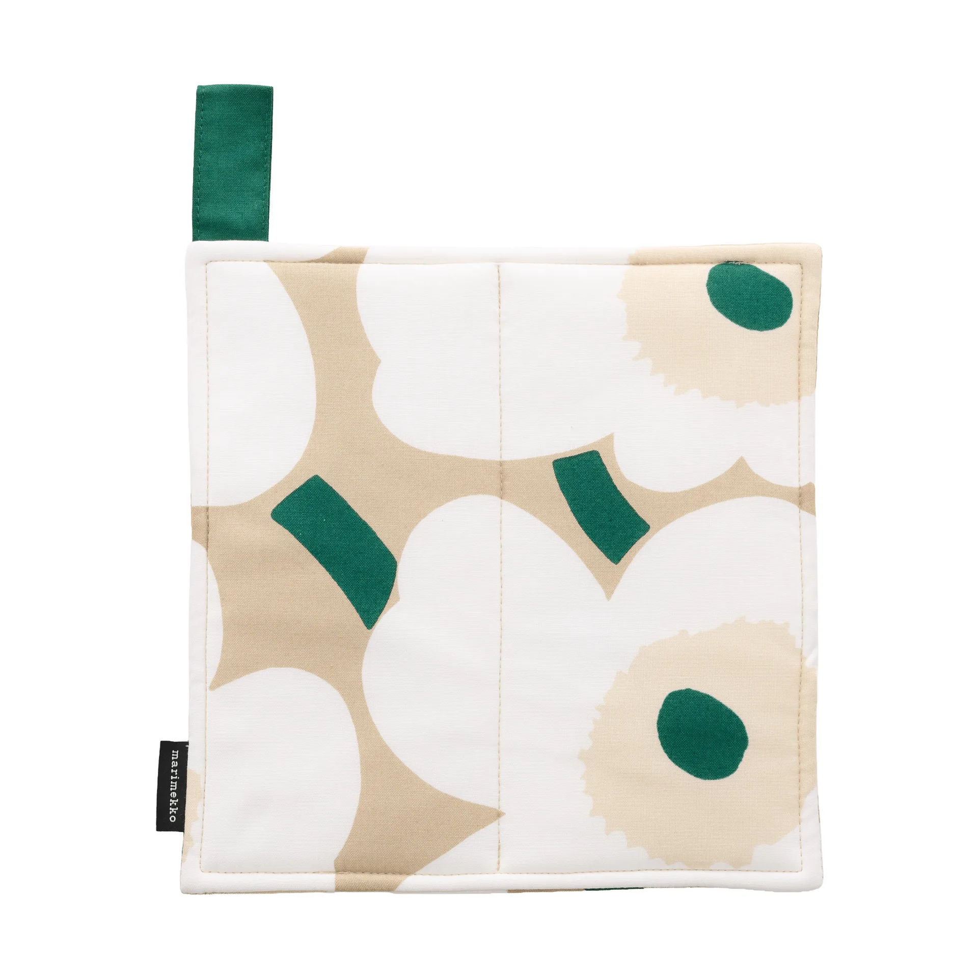 Pieni Unikko Topflappen 21,5x21,5 cm, Sand-weiß-hay-emerald Marimekko