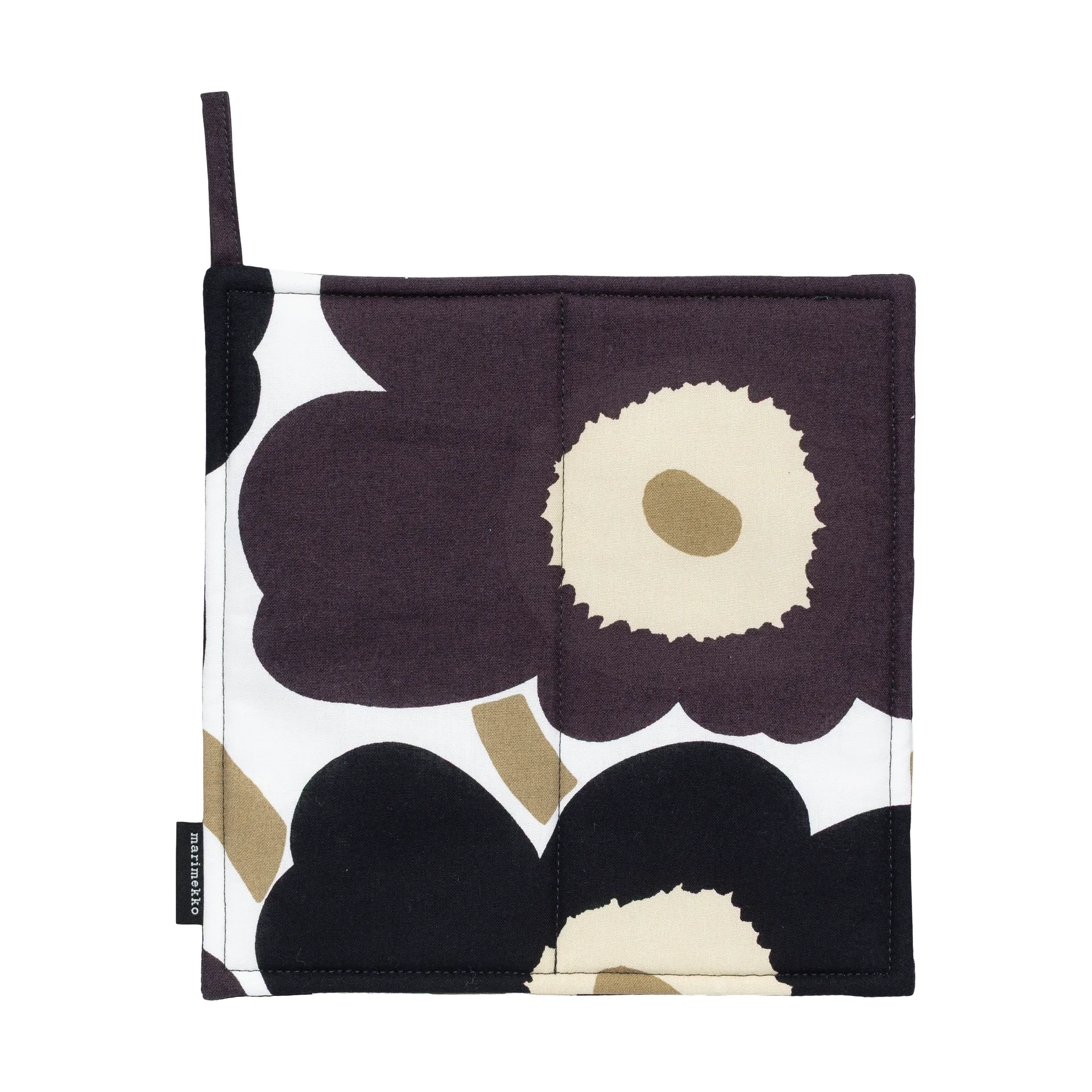 Pieni Unikko Topflappen 21,5x21,5 cm, White-dark grey-beige Marimekko