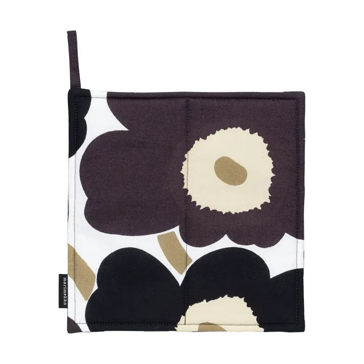 Pieni Unikko Topflappen 21,5x21,5 cm - White-dark grey-beige - Marimekko