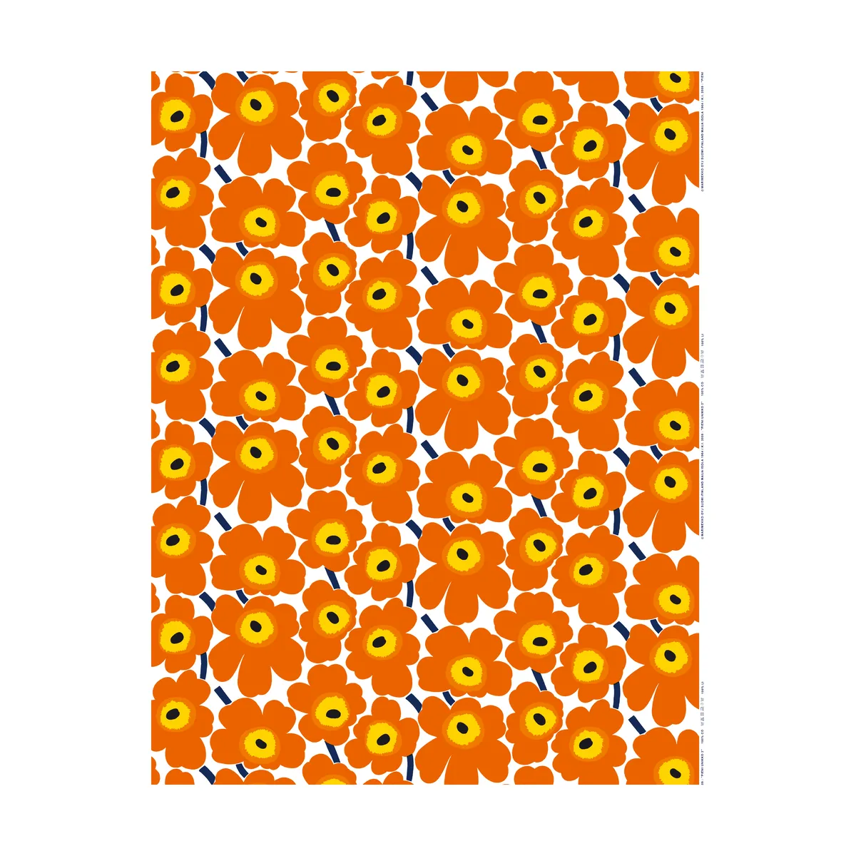 Marimekko Pieni Unikko Wachstuch Orange