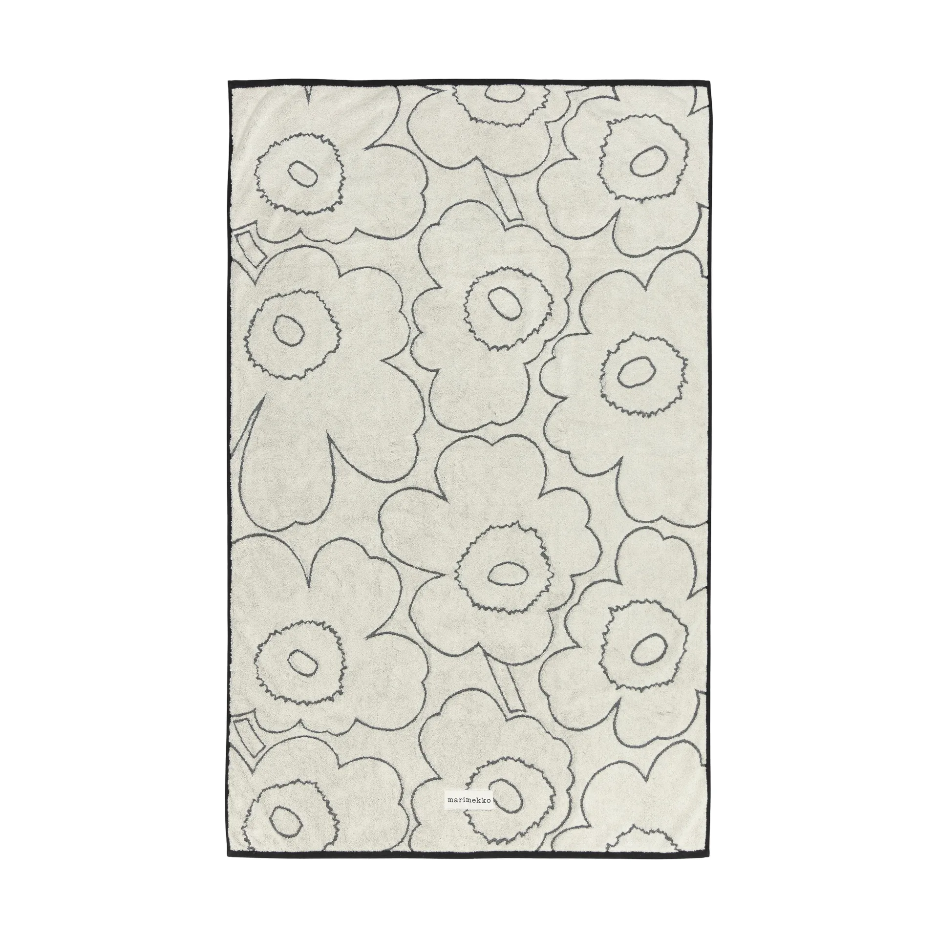 Piirto Unikko Badetuch 100x160 cm, Ivory-black Marimekko