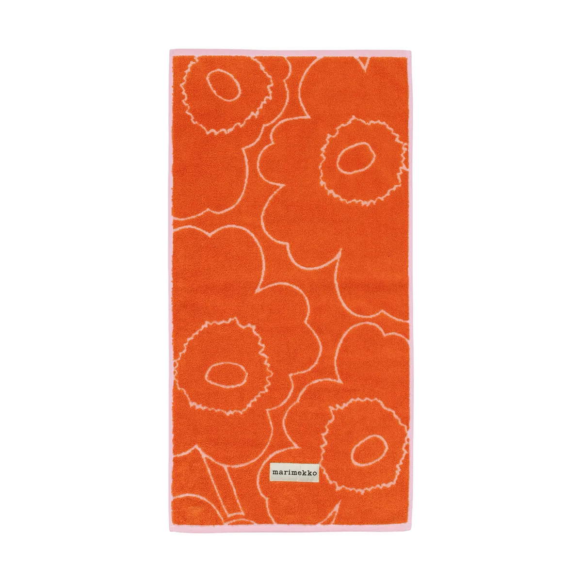 Marimekko Piirto Unikko Handtuch 50x100 cm Burnt orange-pink
