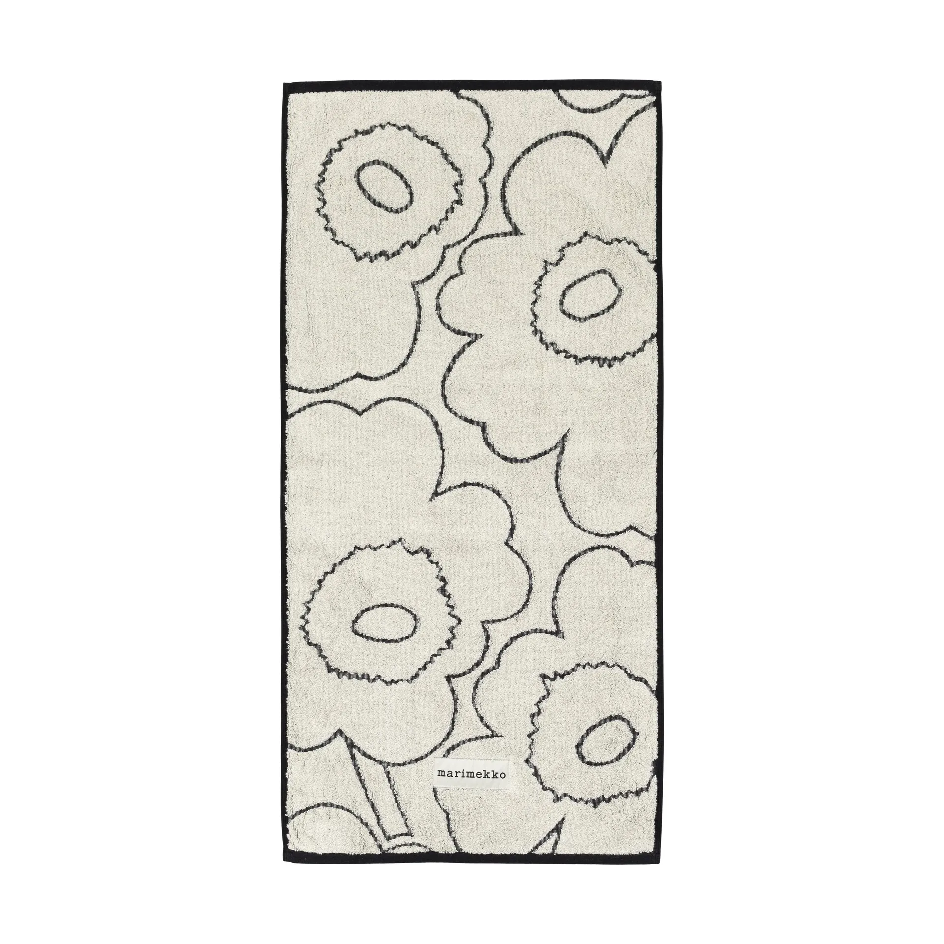 Piirto Unikko Handtuch 50x100 cm, Ivory-black Marimekko