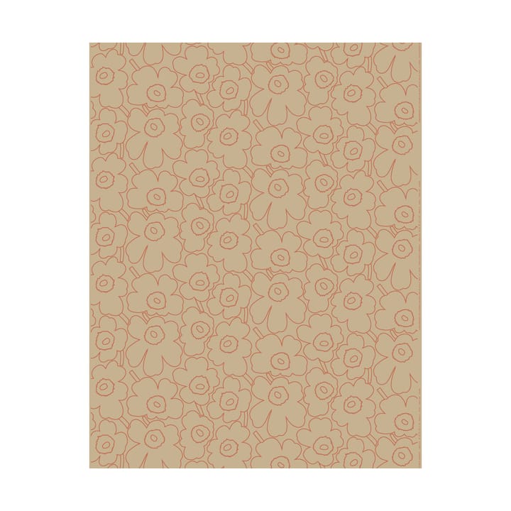 Piirto Unikko Stoff Baumwolle-Leinen, Linen-l. terracotta Marimekko