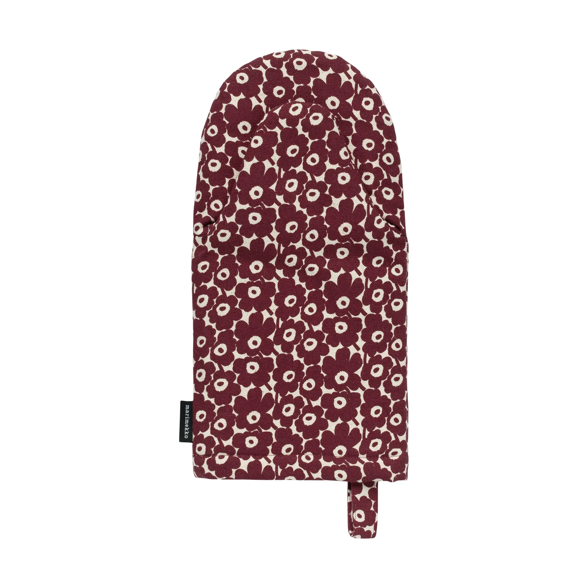 Pikkuinen Unikko Ofenhandschuhe, Linen-burgundy Marimekko
