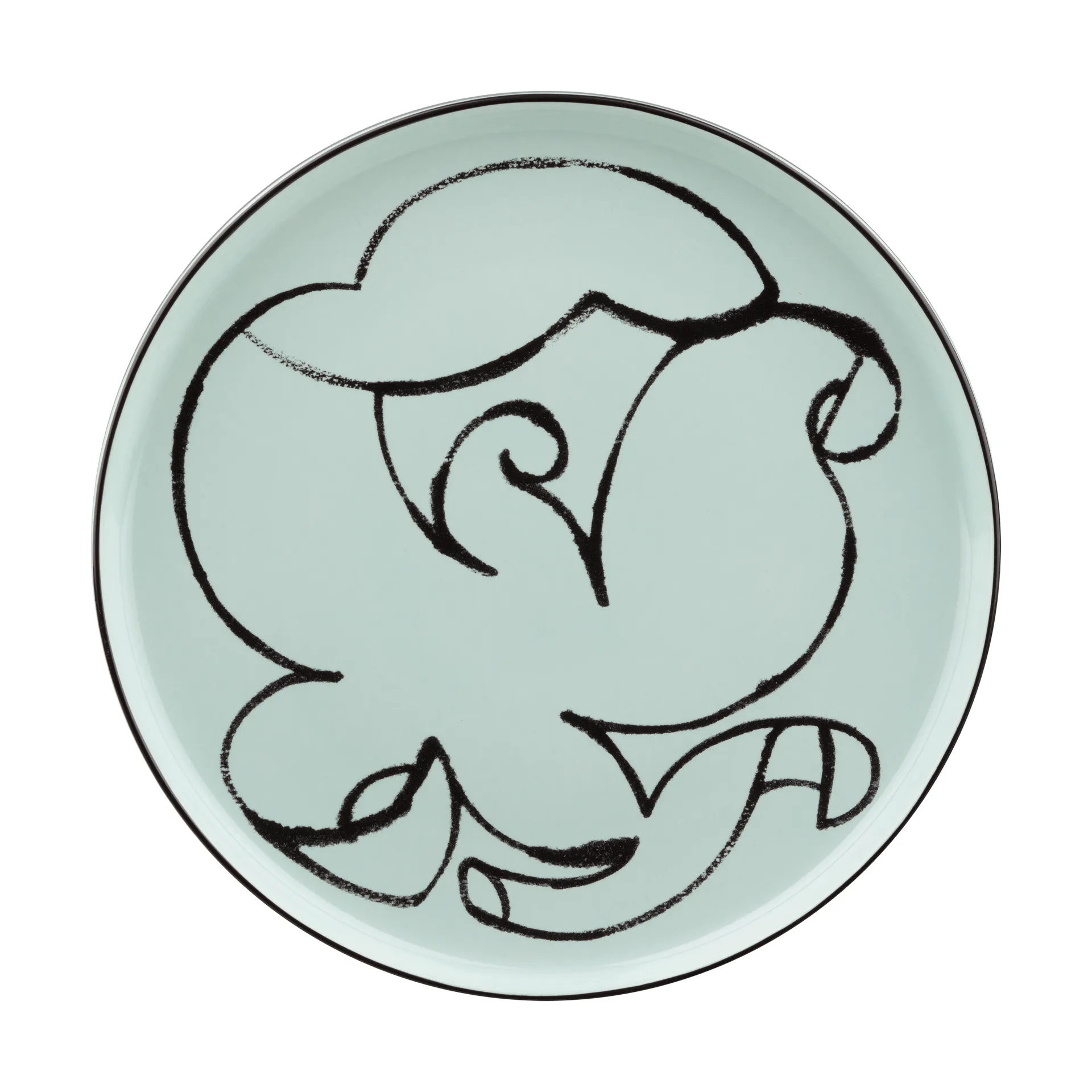 Pistilla Teller Ø20 cm, Mint-black Marimekko