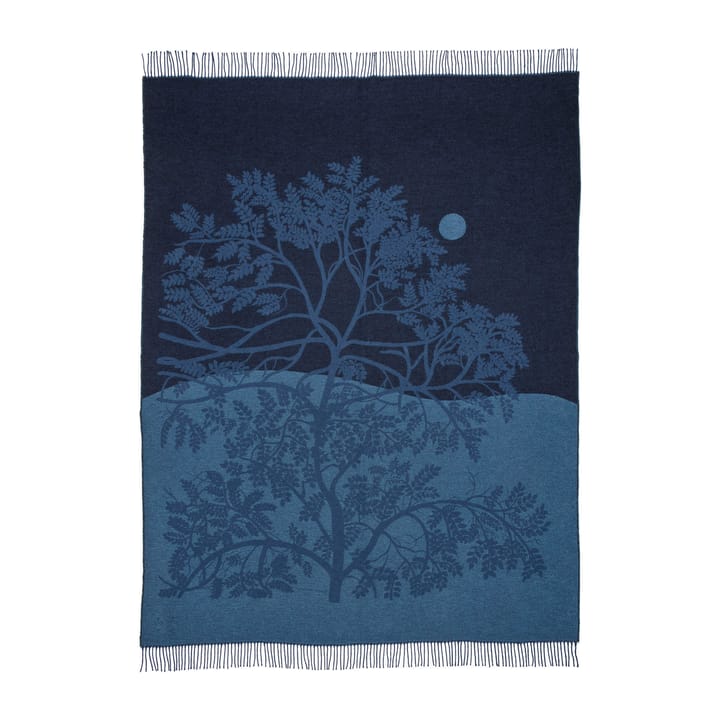 Puu Kuutamossa Wolldecke 130 x 170cm - graublau-blau-schwarz - Marimekko