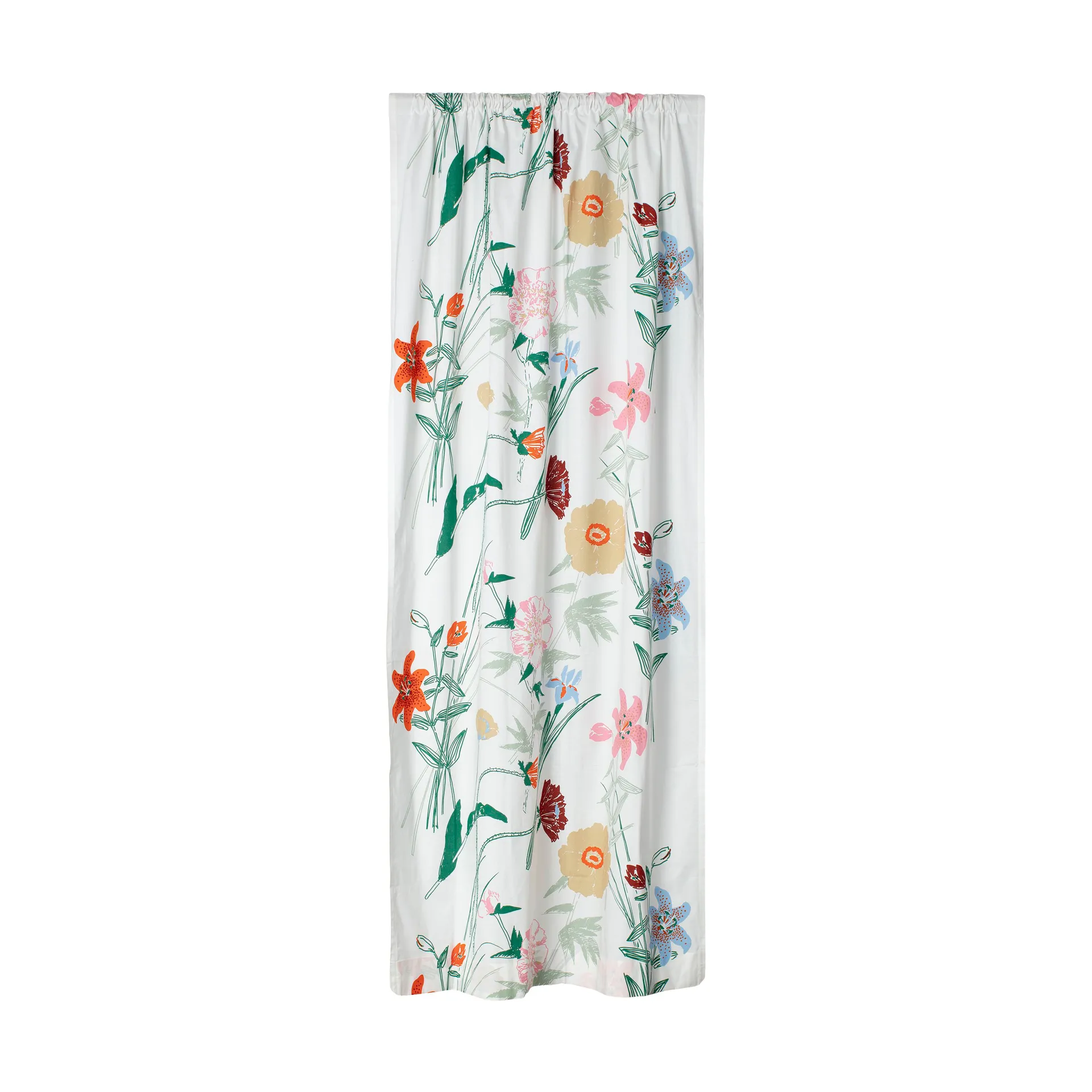 Puutarhakutsut Gardine 135x245 cm, White-green-orange-beige Marimekko