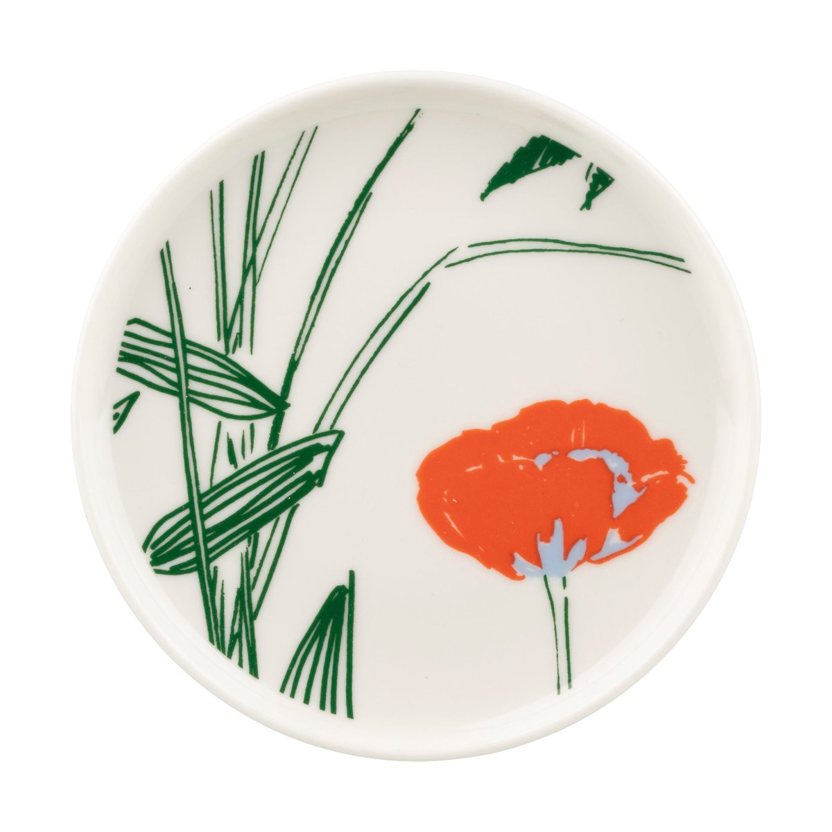 Marimekko Puutarhakutsut Teller Ø13,5 cm White-green-orange