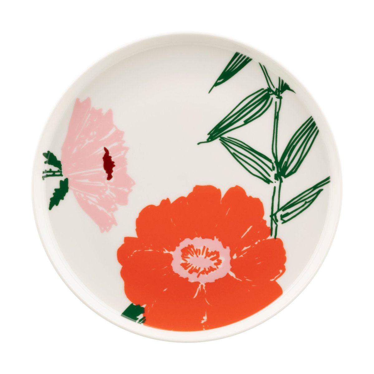 Marimekko Puutarhakutsut Teller Ø20 cm White-green-orange