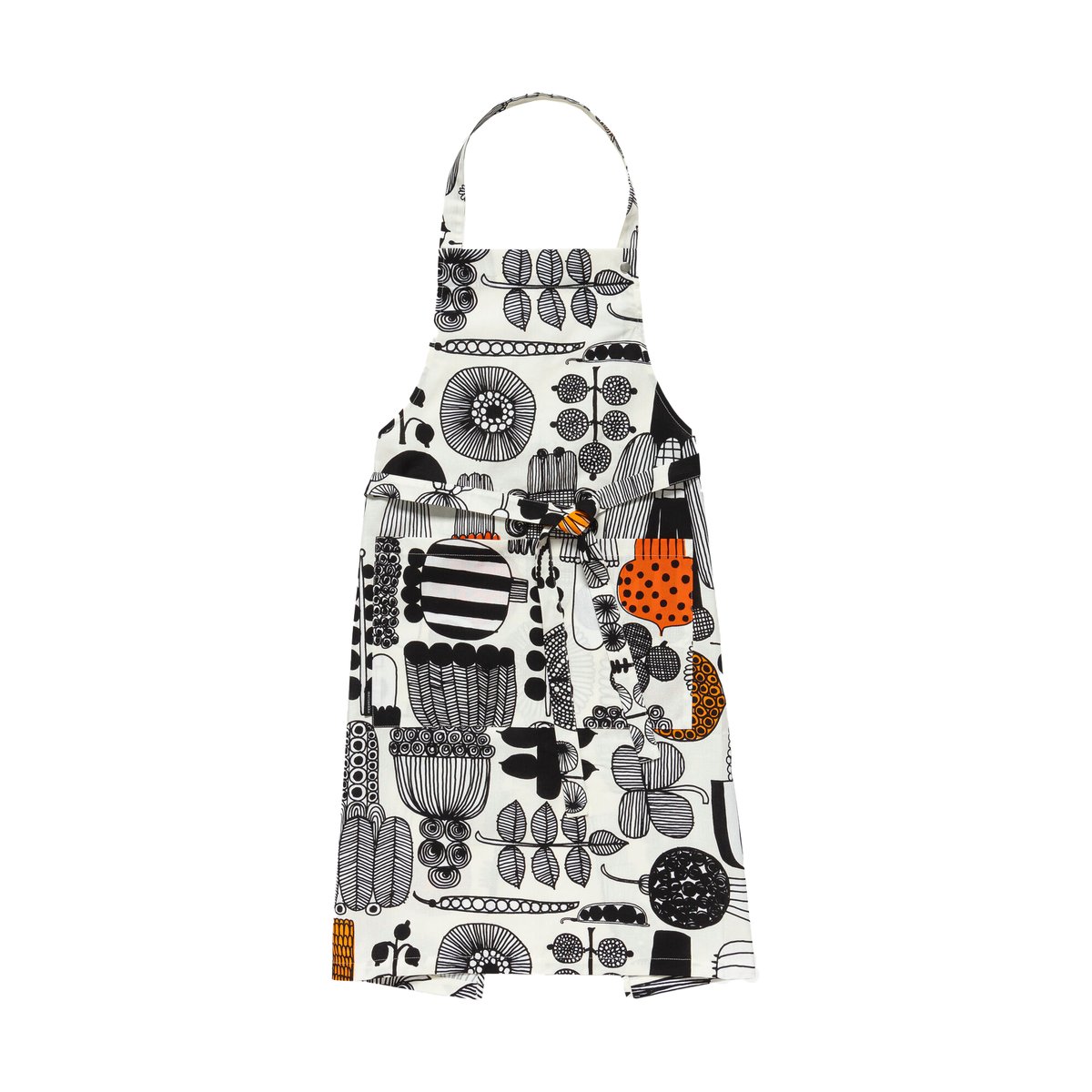 Marimekko Puutarhurin parhaat Schürze White-black-orange