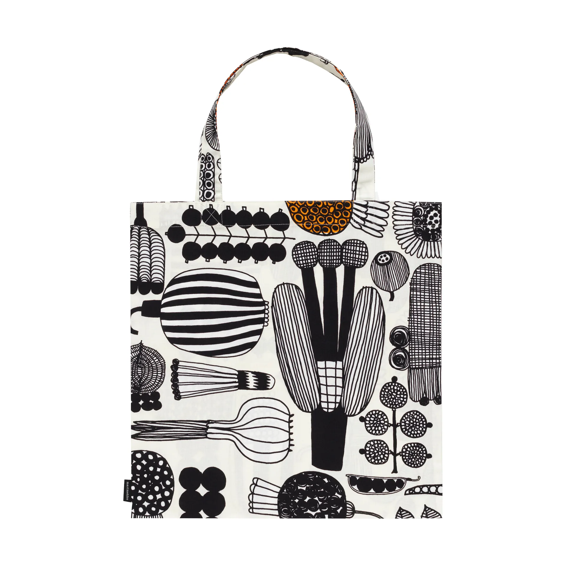 Puutarhurin parhaat Tasche 44x43 cm, White-black-orange Marimekko