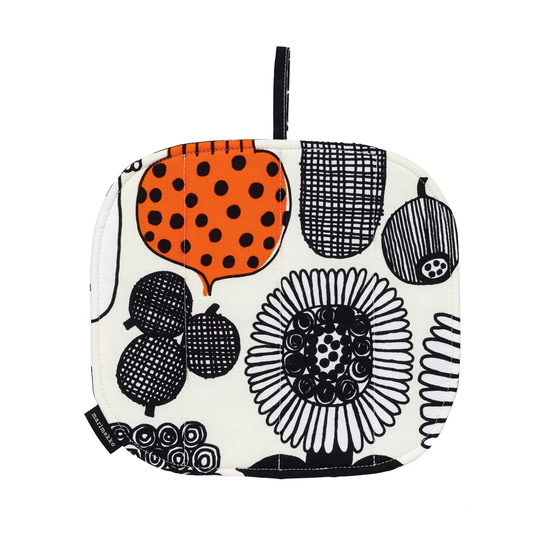 Puutarhurin Parhaat Topflappen, White-black-orange Marimekko